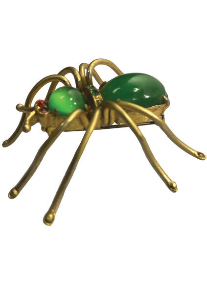 Edwardian Uranium Glass Spider Brooch – Butter Lane Antiques