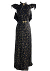 Vintage 1930s Brown and Gold Gown - New!