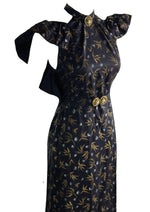 Vintage 1930s Brown and Gold Gown - New!