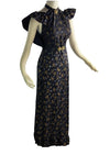 Vintage 1930s Brown and Gold Gown - New!