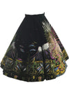 Stunning 1950s Painted & Sequinned Velvet Skirt- New!