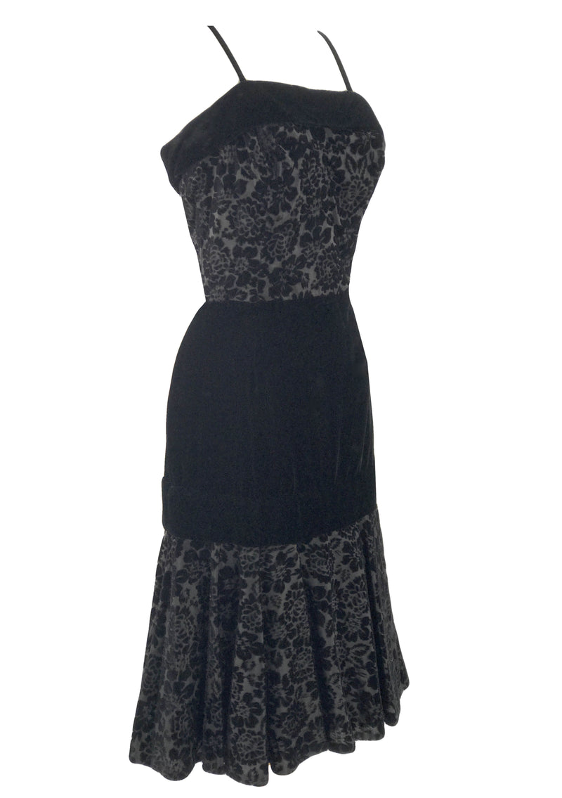 Early 1960's Black Velvet Bombshell Lilli Diamond Dress - New!