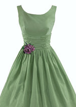 Late 1950s Early 1960s Apple Green Dress- NEW!