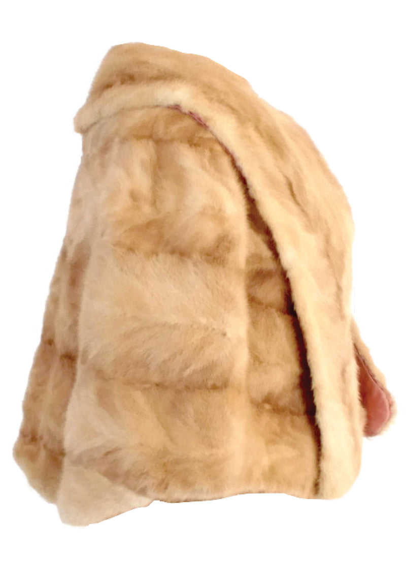 Original 1950s Palomino Honey Mink Capelet Wrap