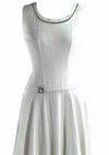 1950s White Waffle Wave Cotton Lilli Ann Dress- New!