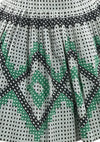 Vintage 1950s Green & Black Geometric Novelty Print Dress- New!