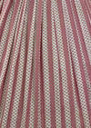 Early 1960s Pleated Pink and White Geometric Stripe Dress- New! (SOLD)