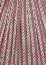 Early 1960s Pleated Pink and White Geometric Stripe Dress- New! (SOLD)