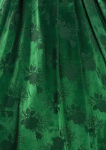 Gorgeous Late 1950s Early 1960s Green Brocade Cocktail Dress- New!