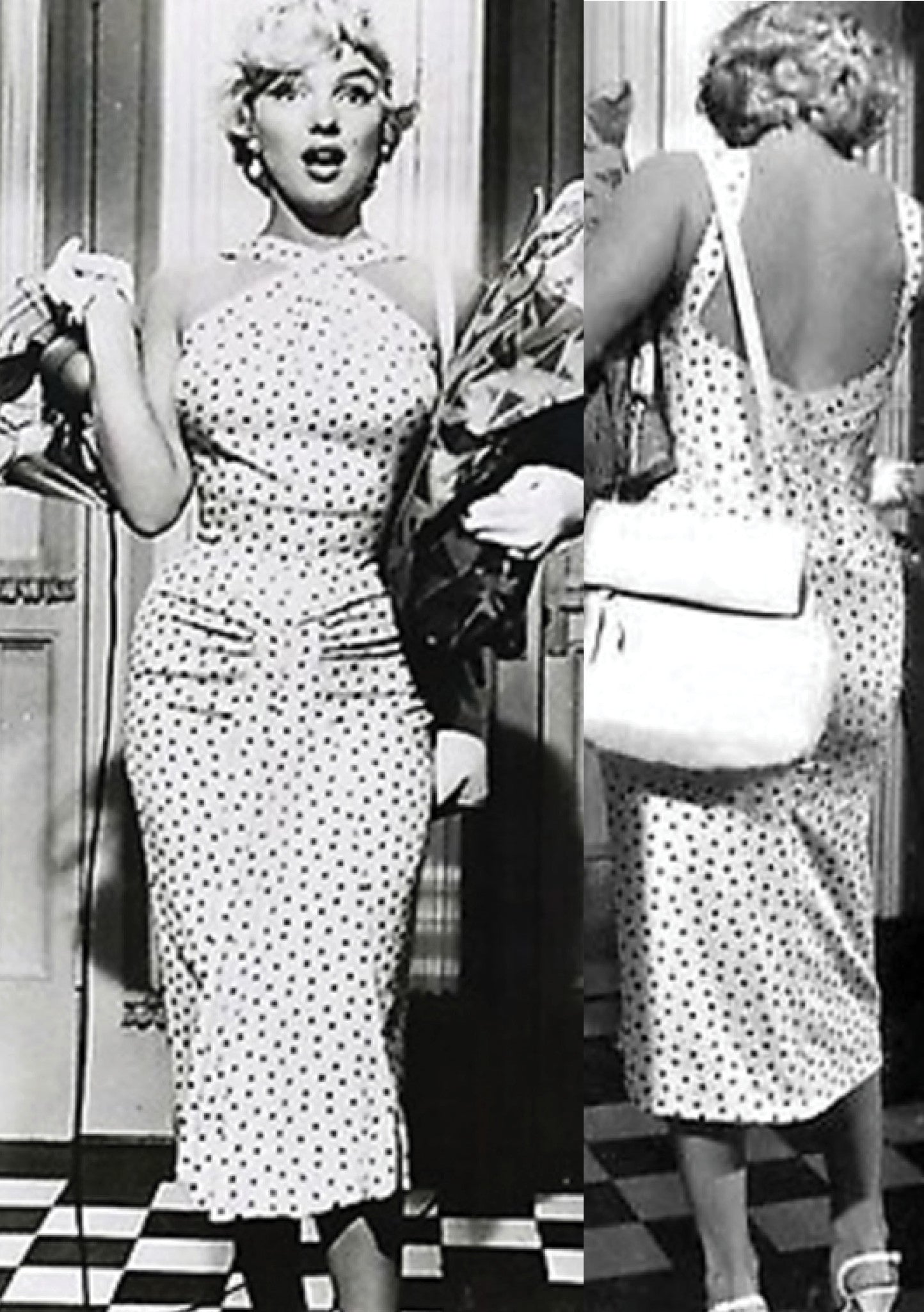 Recreation of Marilyn Monroe's White & Black Spot Day Dress - New! –  Coutura Vintage
