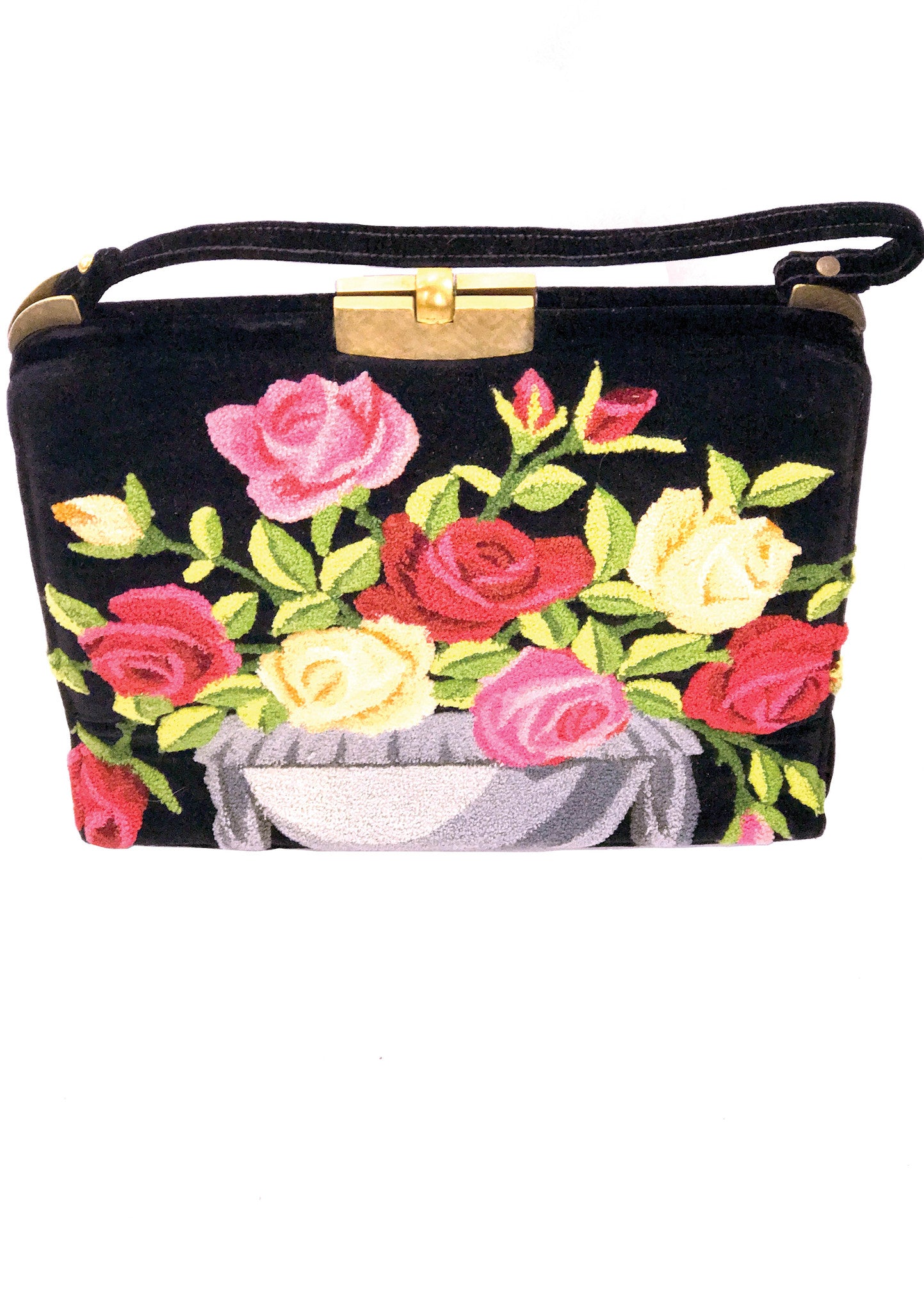 Huge Vintage 1950s Roses Floral Tapestry Handbag - New! – Coutura Vintage